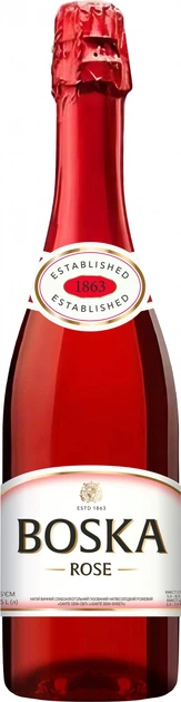 Boska Rose Semi-Sweet рожеве напівсолодке 0.75л винний напій ігристий 5-8.5%