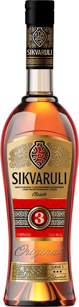 Sikvaruli Classic 3 роки спиртний напій 0.5 л 40% Sikvaruli Classic 3 роки спиртний напій 0.5 л 40%