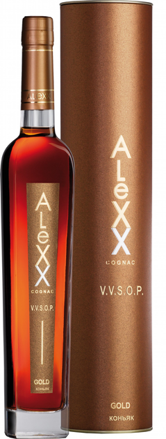 Коньяк AleXX Gold 0.5л в тубусі