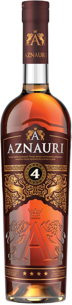 Aznauri 4 зірки 0.5л бренді 40%