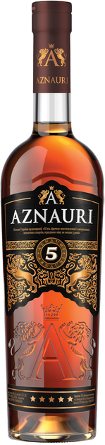 Aznauri 5 зірок 0.5л бренді 40%