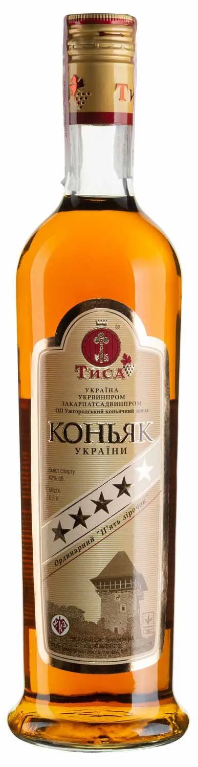 Коньяк Тиса 5 зірок 0.5л 42%