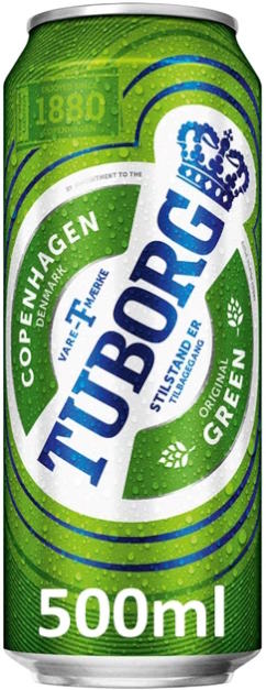 Tuborg Green пиво світле фільтроване 4.6% 0.5л
