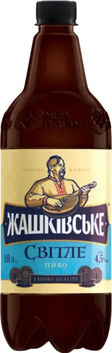 Пиво Жашківське світле нефільтроване 1л 4.5%