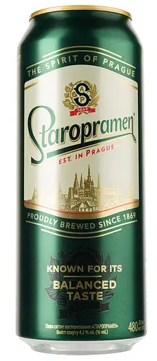 Пиво Staropramen світле фільтроване 0.48л 4.2%