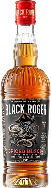 Спиртний напій із ромом Black Roger Spiced Black 0.5л 35%