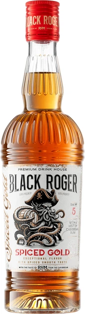 Спиртний напій із ромом Black Roger Spiced Gold 0.5л 35%