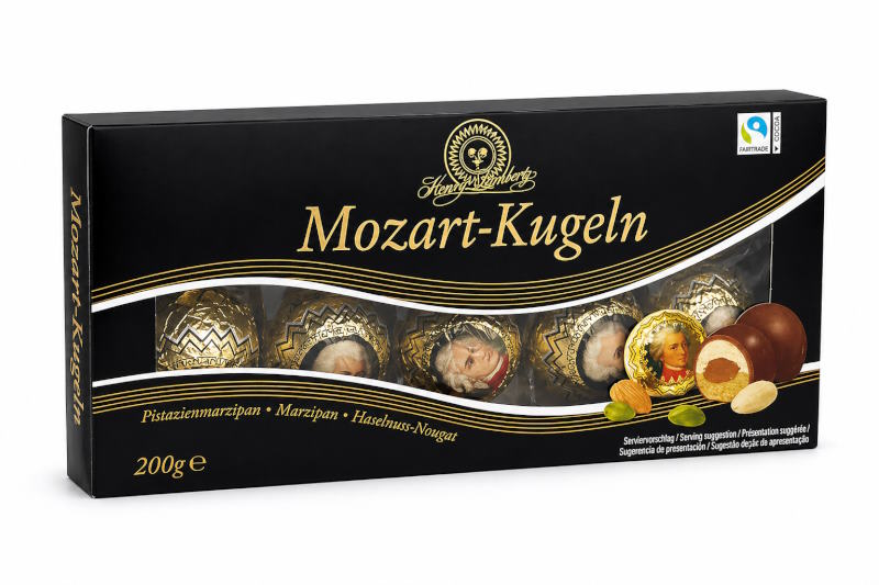 Цукерки Mozart Kugeln у чорному шоколаді 200г