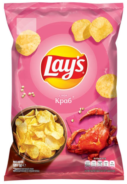 Чіпси Lay's зі смаком Краба 120г