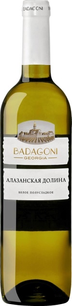 Вино Badagoni Алазанська Долина біле напівсолодке 0.75л 12%