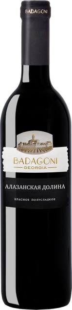 Вино Badagoni Алазанська Долина червоне напівсолодке 11% 0,75л 