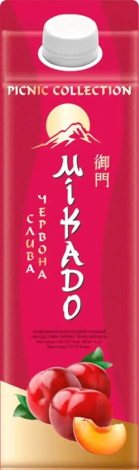 Винний напій Mikado Слива червоне напівсолодке 1л 14%