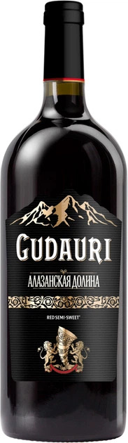 Вино Gudauri Алазанська долина червоне напівсолодке 1.5л 11-13%