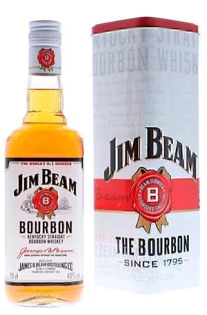 Jim Beam White 0.7л бурбон 40% у металевій коробці