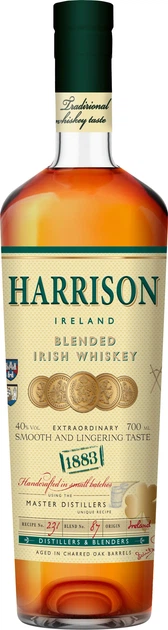Harrison віскі ірландський змішаний 0.7л 40%