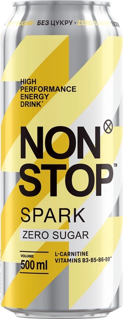 Енергетичний напій Non Stop Spark Без цукру 0.5л